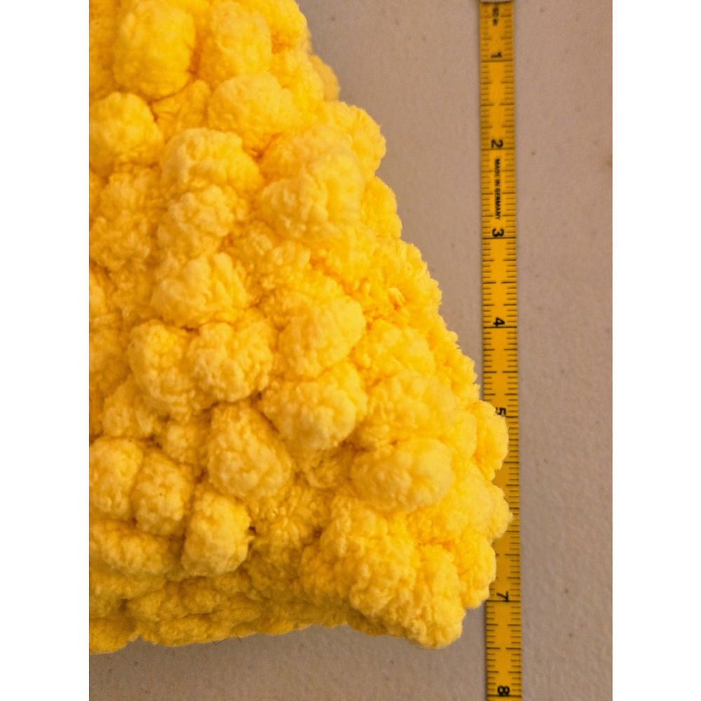 Handmade yellow thick chenille yarn clutch handbag - Picture 9 of 10